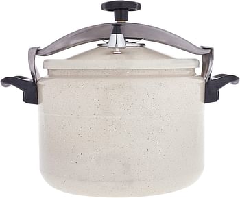 Al Saif Aluminum Granite Pressure Cooker 18Liter, Color: Pearl White