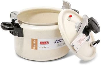 Al Saif Aluminum Granite Pressure Cooker 18Liter, Color: Pearl White