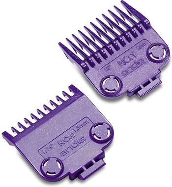Andis 01420 Master Clipper Magnetic Comb Set — Dual Pack Sizes 0.5 & 1.5 Purple