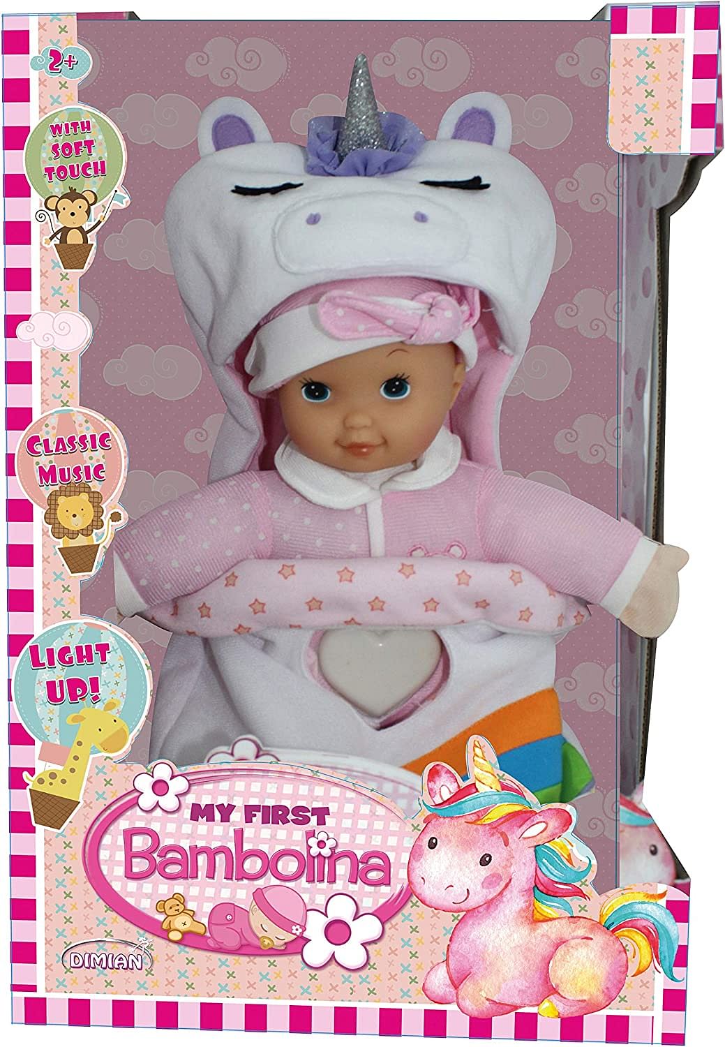 Bambolina My First Doll With Sleeping Bag With Light Melody Multicolour