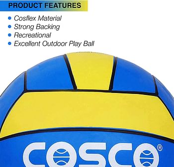 Cosco Unisex Adult Volley Ball Shot, Multi-Colour, 4/4/Blue\Yellow