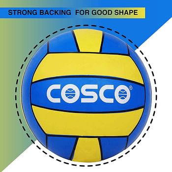 Cosco Unisex Adult Volley Ball Shot, Multi-Colour, 4/4/Blue\Yellow