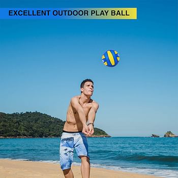 Cosco Unisex Adult Volley Ball Shot, Multi-Colour, 4/4/Blue\Yellow