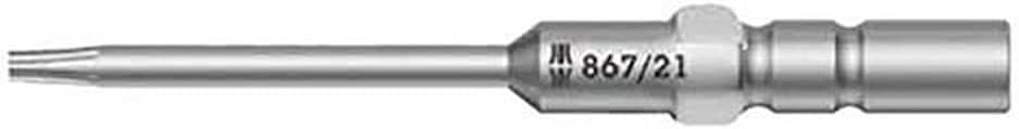 Wera Bit For Torx Socket Screws, Silver, 2 X 40 X 1.5 Mm, 05135401001, 867/21 Tx