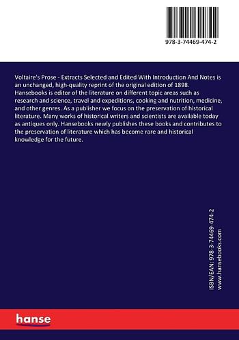 Voltaire's Prose: Extracts Selected and Edited With Introduction And Notes Multicolor