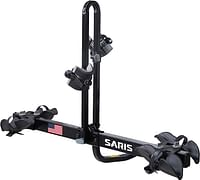 Saris Freedom Bike Rack and Spare Tire Compatible Rack, Universal Hitch, 2 or 4 Bicycle Carrier Options, Protective Rubber Holders, Adjustable to Bike Frame