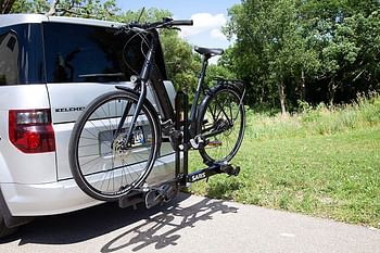 Saris Freedom Bike Rack and Spare Tire Compatible Rack, Universal Hitch, 2 or 4 Bicycle Carrier Options, Protective Rubber Holders, Adjustable to Bike Frame