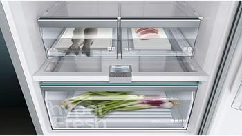 Siemens-Freestanding Bottom Mount Refrigerator, Silver, 559 Liters, KG56NHI30M