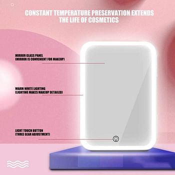 Coolbaby Mini Fridge For Skin Care 8L Cosmetic Refrigerator Skincare Fridge MakEUp Fridge Glass Panel And Led Lighting