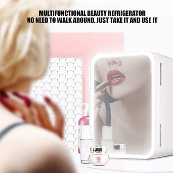 Coolbaby Mini Fridge For Skin Care 8L Cosmetic Refrigerator Skincare Fridge MakEUp Fridge Glass Panel And Led Lighting