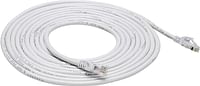 Basics Snagless Rj45 Cat-6 Ethernet Patch Internet Cable - 15-Foot, White, 5-Pack white