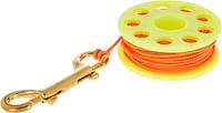Scuba Choice Diving Yellow Compact Finger Spool 65Ft Dive Reel- Orange Line