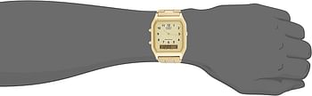 Casio Mens Quartz Watch, Analog-Digital Display and Stainless Steel Strap AQ-230GA-9BHDF Gold