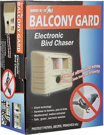 Bird-X Balcony Gard Ultrasonic Bird Repeller Beige