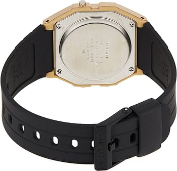 Casio Unisex Watch in Resin/Acrylic Glass with Date Display and LED Light - Water Resistance & Alarm Gold,F-91WM-9ADF