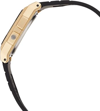 Casio Unisex Watch in Resin/Acrylic Glass with Date Display and LED Light - Water Resistance & Alarm Gold,F-91WM-9ADF