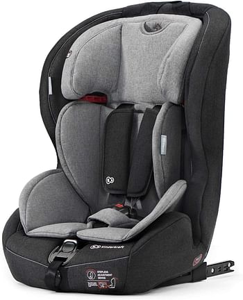 Kinderkraft Car Seat SAFETY FIX, Booster Child Seat, with Isofix, Top Tether, Adjustable Headrest, for Toddlers, Infant, Group 1/2/3, 9-36 Kg, Up to 12 Years, Safety Certificate ECE R44/04, Navy