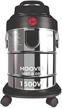 Hoover Wet And Dry 1500W Vacuum Cleaner, Silver, 18 Liters, Hdw1-Me"Min