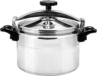 Royalford Aluminium Pressure Cooker – Lightweight & Durable Home Kitchen Pressure Cooker with Lid, Multi-Safety Device with Cool Touch Handles and Safety Valves – for Gas and Solid Hotplates 15L