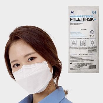 Face Mask [Pack of 10] ** [Individually Packed] Best Quality Non Woven Face Mask 3 Layer Protection No Fog Breathing/19.8 x 8.5cm/White