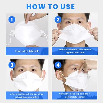 Face Mask [Pack of 10] ** [Individually Packed] Best Quality Non Woven Face Mask 3 Layer Protection No Fog Breathing/19.8 x 8.5cm/White