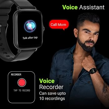 Fire-Boltt Beast Pro Bluetooth Calling 1.69” With Voice Assistance Local MUSic Voice Recorder Spo2 Monitoring Heart Rate Full Hd Touch Smartwatch With Tws Pairing - Black Gold Pro