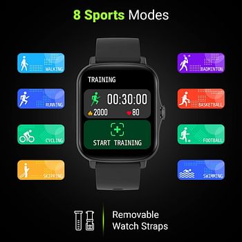 Fire-Boltt Beast Pro Bluetooth Calling 1.69” With Voice Assistance Local MUSic Voice Recorder Spo2 Monitoring Heart Rate Full Hd Touch Smartwatch With Tws Pairing - Black Gold Pro