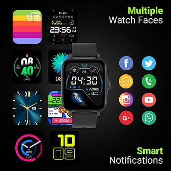 Fire-Boltt Beast Pro Bluetooth Calling 1.69” With Voice Assistance Local MUSic Voice Recorder Spo2 Monitoring Heart Rate Full Hd Touch Smartwatch With Tws Pairing - Black Gold Pro