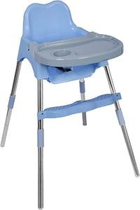 Esqube Bobo Baby feeding chair/kids high booster chair with foot rest and tray - Blue /One Size
