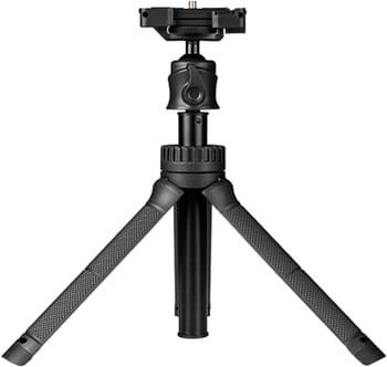 Gizomos GP-15ST Selfie Table Tripod, Unique 2 in 1 phone holder with hot shoe design black