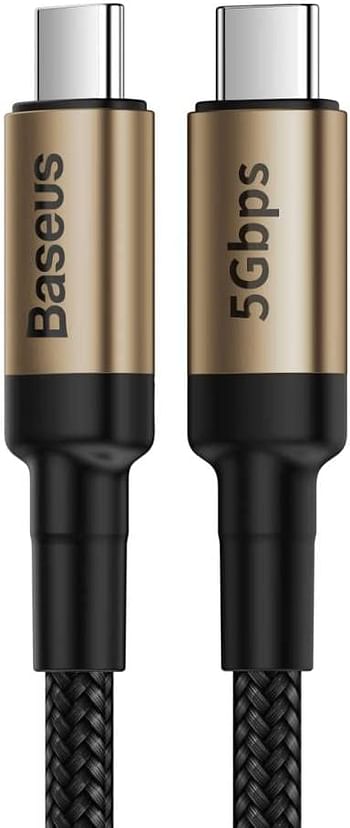 Baseus Cafule Series Cable Type-C Pd3.1 Gen1 60W 20V,3A 1M , Gold And Black
