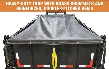 Buyers Products Dtr5508 Manual Dump Tarp Kit With 5-1/3 Ft. X 9-1/2 Ft. Mesh Tarp Multicolor