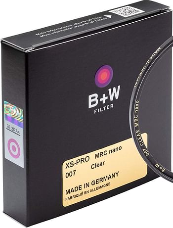 B+W 52mm XS-Pro Clear With Multi-Resistant Nano Coating (007m)