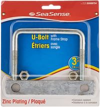 SeaSense U-Bolts with Frame Straps /zinc/4-1-8” X 3”