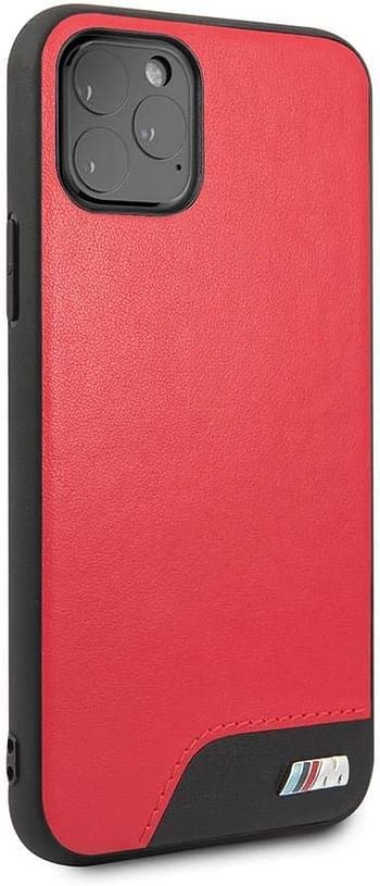 Bmw Hard Case Smooth Pu Leather For Iphone 11 Pro - Red