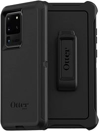 جراب Otterbox Defender Series بدون شاشة لهاتف Galaxy S20 Ultra/Galaxy S20 Ultra 5G (فقط - غير متوافق مع أي طرازات Galaxy S20 الأخرى) - أسود