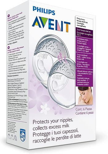 Philips Avent Comfort Breast Shell Set, 2 Pack, Scf157/02 Breast Shells    White