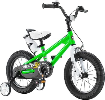 RoyalBaby Freestyle Kids Bike 12 14 16 18 20 Inch Bicycle for Boys Girls Ages 3-12 Years, Green
