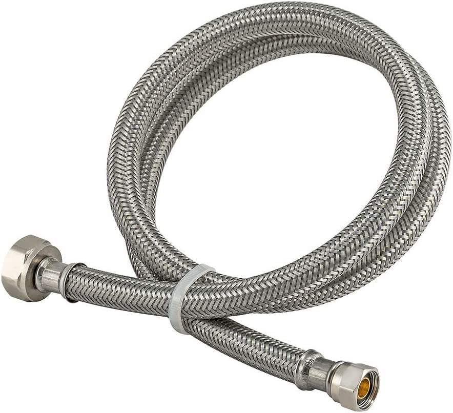 Eastman 48302 60-Inch Length Flexible Faucet Connector, Braided Stainless Steel Supply Hose Line, 1/2-inch FIP x 3/8-inch Compression Inlet