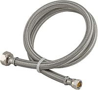 Eastman 48302 60-Inch Length Flexible Faucet Connector, Braided Stainless Steel Supply Hose Line, 1/2-inch FIP x 3/8-inch Compression Inlet 60 Inch 12 Inch Silver
