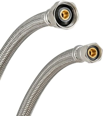 Eastman 48302 60-Inch Length Flexible Faucet Connector, Braided Stainless Steel Supply Hose Line, 1/2-inch FIP x 3/8-inch Compression Inlet