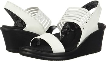 Skechers Women's Rumblers Sci-fi  Wedge Sandal/White/41 EU