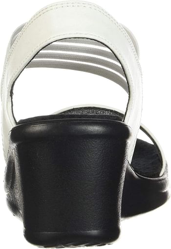 Skechers Women's Rumblers Sci-fi Wedge Sandal/Black/38 EU Wide