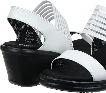 Skechers Women's Rumblers Sci-fi Wedge Sandal/Black/38 EU Wide