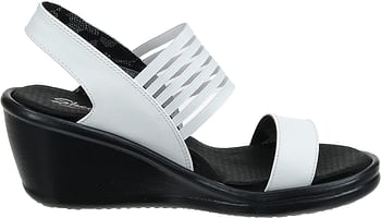 Skechers Women's Rumblers Sci-fi  Wedge Sandal/White/41 EU