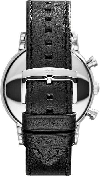 Emporio Armani Men's Chronograph Dress Watch With Quartz Movement, AR1828 Black 46mm