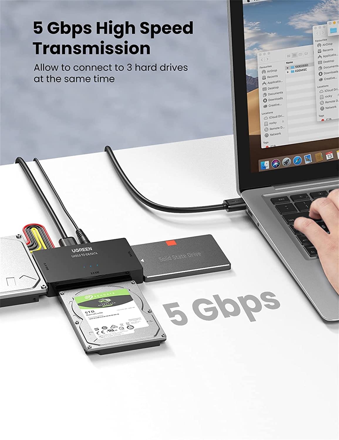 UGREEN USB 3.0 to SATA IDE Hard Drive Converter Adapter - Thumbnail 3