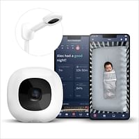 Nanit Pro Smart Baby Monitor & Wall Mount – Wi-Fi HD Video Camera, Sleep Coach and Breathing Motion Tracker, 2-Way Audio, Sound and Motion Alerts, Nightlight and Night Vision, Includes Breathing Band