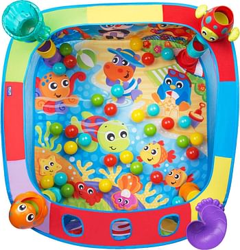 Playgro Pop Up Baby Ball Pit, 6 Months And Up, Pop And Drop Ball Activity Gym, Multicoloured, 40175