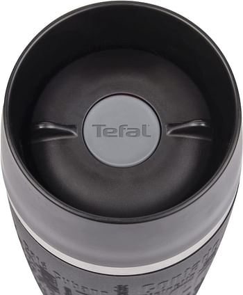 Tefal Stainless Steel/Plastic Travel Mug, Black, 0.36 Liters, K3081114 /Blueberry/0.36 Liters